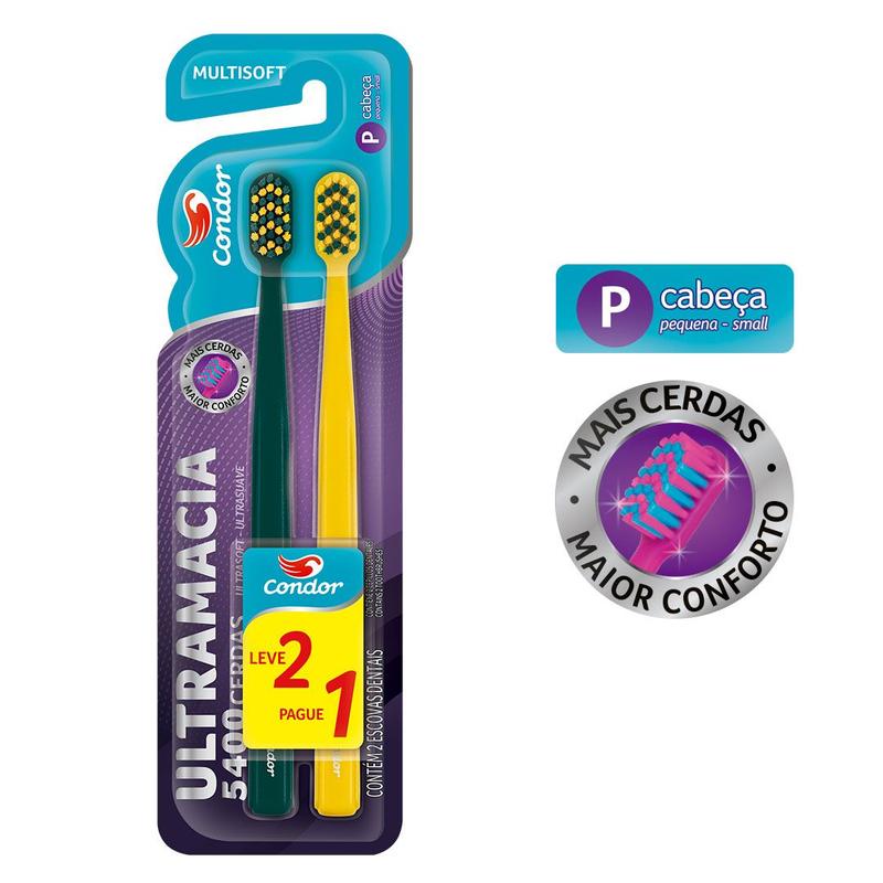 Escova de dente Ultramacia 5400 Cerdas Condor Blister Duplo